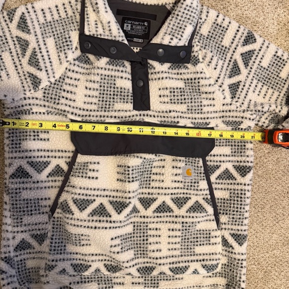Carhartt Women’s Relaxed Fit Fleece Pullover Geometric Aztec Design Style 104922 - Picture 11 of 13